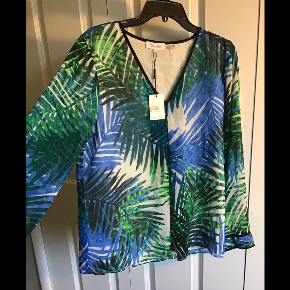 Calvin Klein lightweight blouse Large NWT